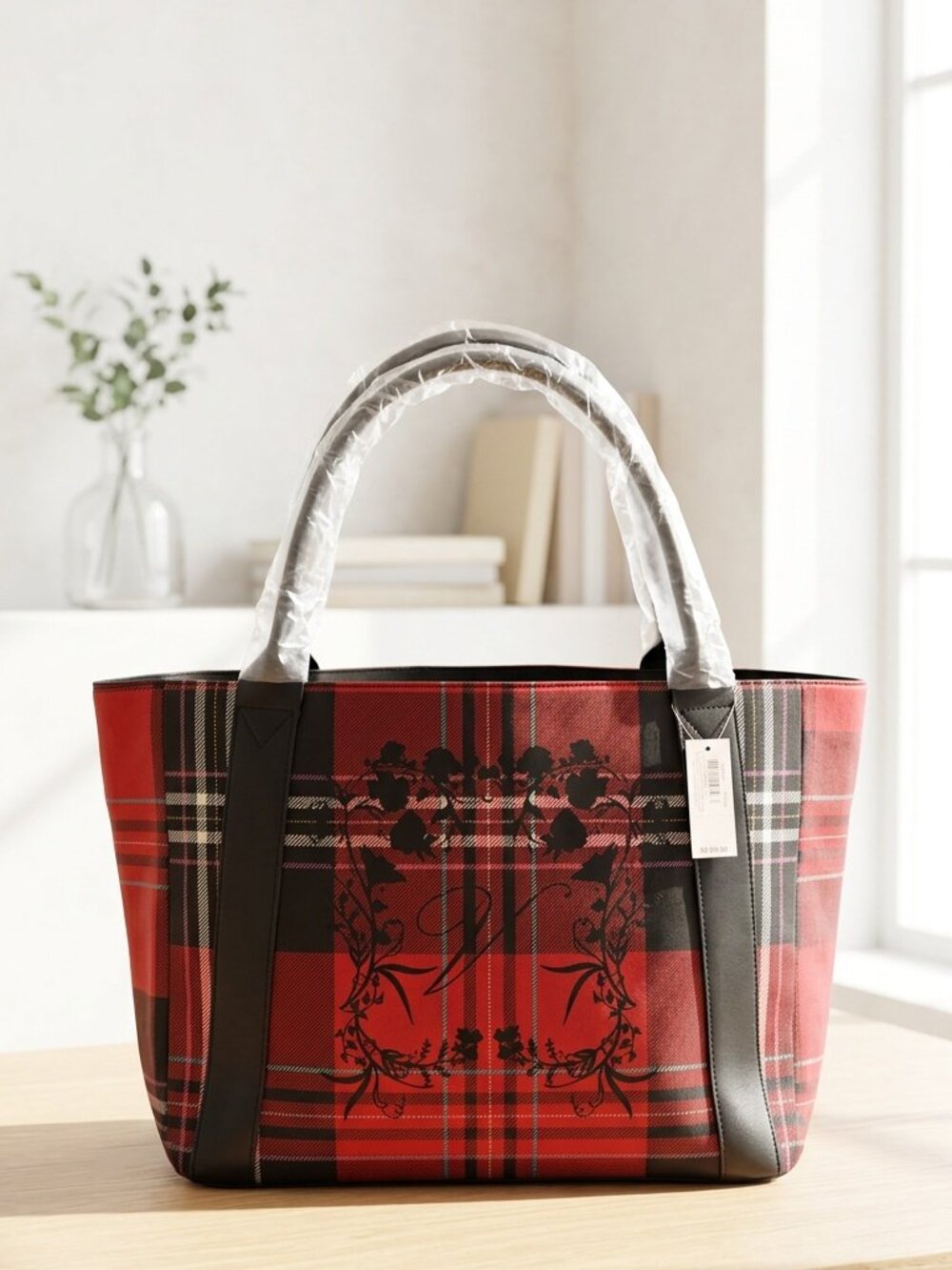 Victoria's Secret Limited Edition Red Plaid Tote Bag